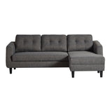 Moe's Home Belagio Sofa Bed With Chaise Charcoal Right