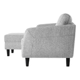 Moe's Home Belagio Sofa Bed With Chaise Light Grey Left