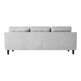 Moe's Home Belagio Sofa Bed With Chaise Light Grey Left