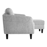 Moe's Home Belagio Sofa Bed With Chaise Light Grey Right