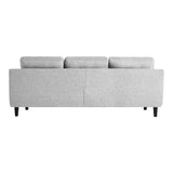 Moe's Home Belagio Sofa Bed With Chaise Light Grey Right