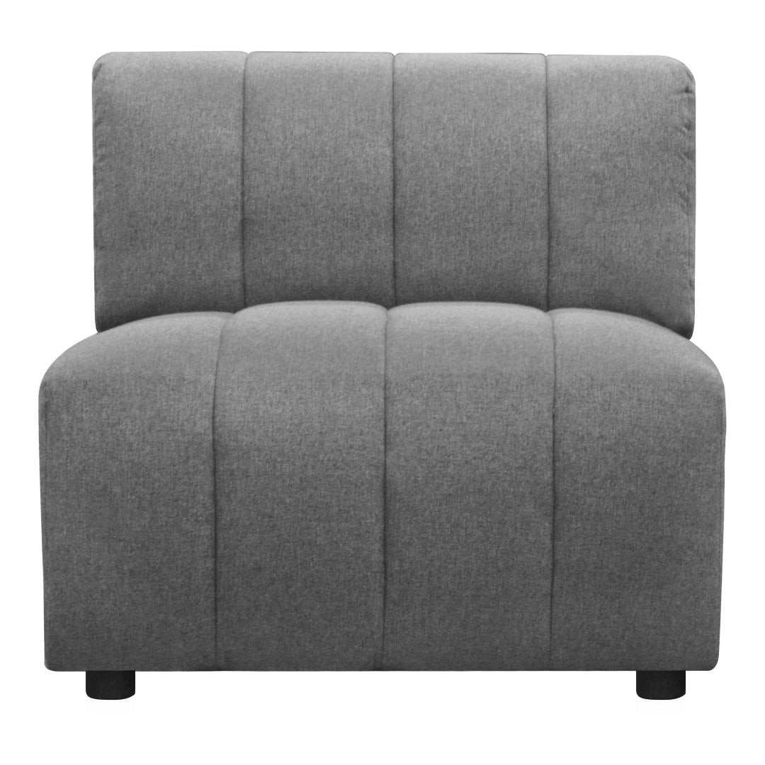 Lyric Grey Modular Slipper Chair - Thumbnail 3