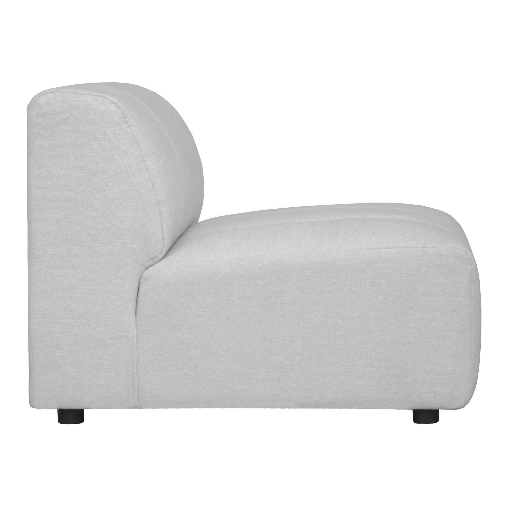 Lyric Grey Modular Slipper Chair - Thumbnail 4