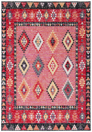 Montage 200 Montage  Power Loomed 100% Polypropylene Rug Pink / Black