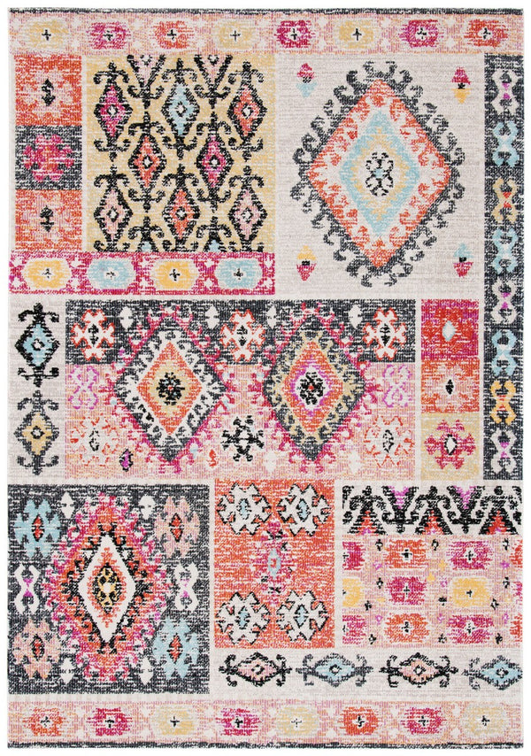 Montage 200 Montage  Power Loomed 100% Polypropylene Rug Aqua / Fuchsia