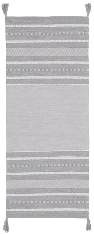 Montauk 214 Hand Woven 100% Cotton Rug Grey / Ivory 100% Cotton MTK214F-26