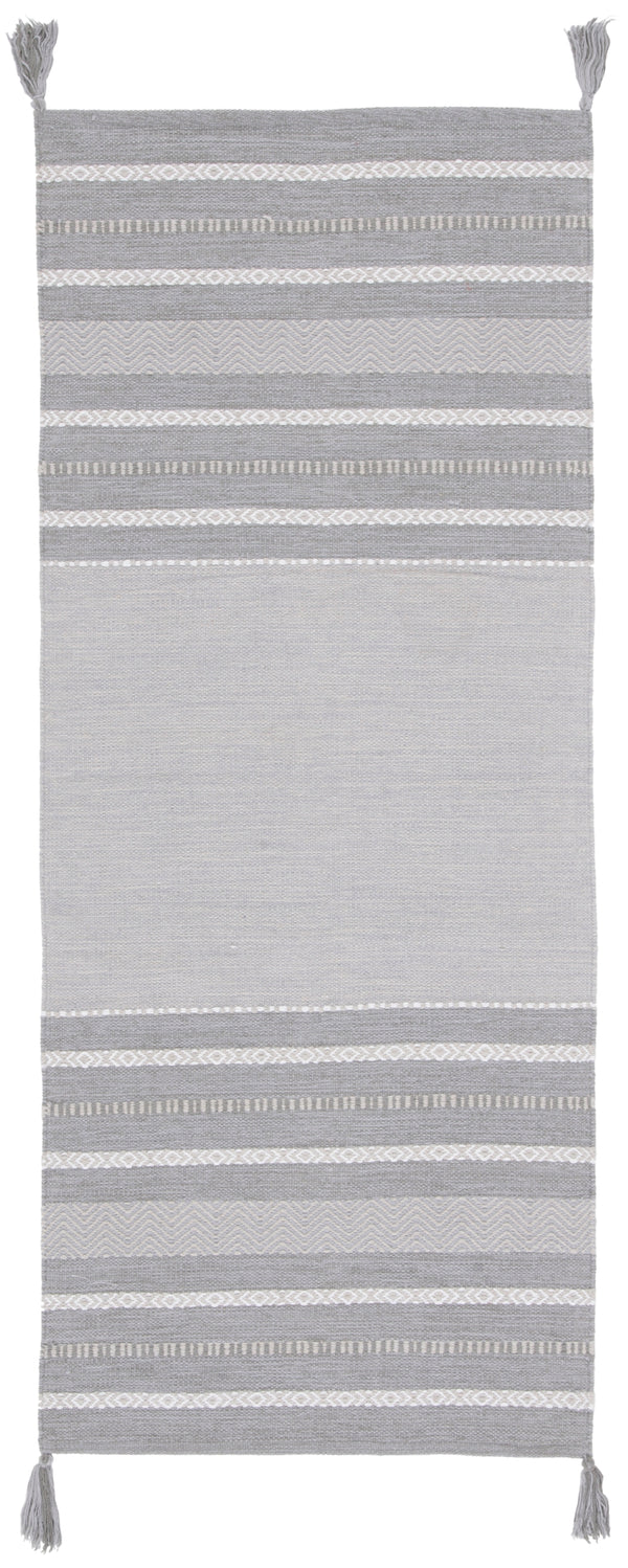 Montauk 214 Hand Woven 100% Cotton Rug Grey / Ivory 100% Cotton MTK214F-26