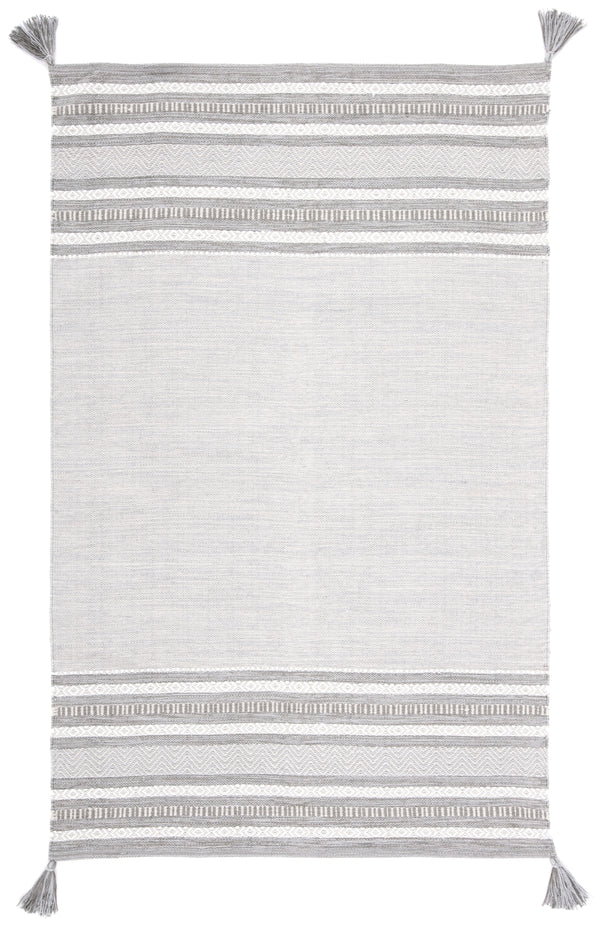Montauk 214 Hand Woven 100% Cotton Rug Grey / Ivory 100% Cotton MTK214F-4