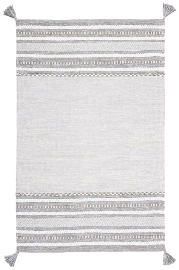 Montauk 215 Hand Woven 100% Cotton Rug Grey / Ivory 100% Cotton MTK215F-4