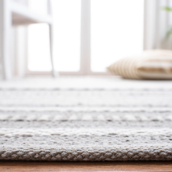 Montauk 215 Hand Woven 100% Cotton Rug Grey / Ivory 100% Cotton MTK215F-5