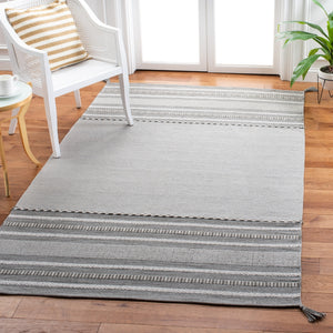 Montauk 215 Hand Woven 100% Cotton Rug Grey / Ivory 100% Cotton MTK215F-5