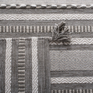 Montauk 215 Hand Woven 100% Cotton Rug Grey / Ivory 100% Cotton MTK215F-6