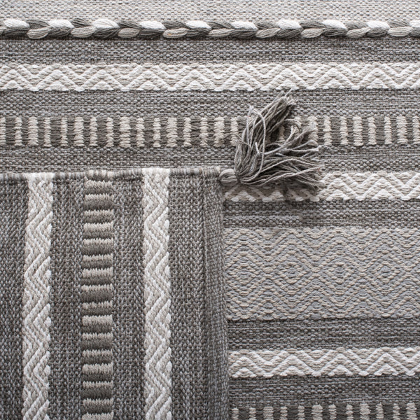 Montauk 215 Hand Woven 100% Cotton Rug Grey / Ivory 100% Cotton MTK215F-6