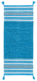Montauk 215 Hand Woven 100% Cotton Rug Blue / Grey 100% Cotton MTK215M-26