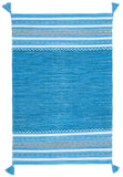 Montauk 215 Hand Woven 100% Cotton Rug Blue / Grey 100% Cotton MTK215M-4