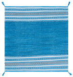 Montauk 215 Hand Woven 100% Cotton Rug Blue / Grey 100% Cotton MTK215M-6SQ