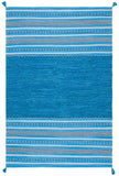 Montauk 215 Hand Woven 100% Cotton Rug Blue / Grey 100% Cotton MTK215M-6