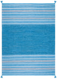 Montauk 215 Hand Woven 100% Cotton Rug Blue / Grey 100% Cotton MTK215M-8