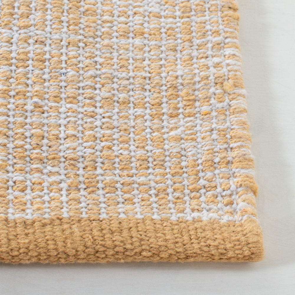 Montauk 250 Contemporary Flat Weave 100% Cotton Pile Rug Gold