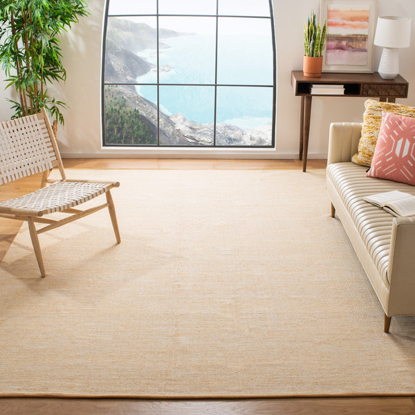 Montauk 250 Contemporary Flat Weave 100% Cotton Pile Rug Gold