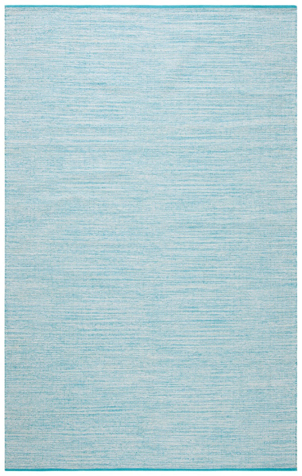 Montauk 250 Contemporary Flat Weave 100% Cotton Pile Rug Aqua / Blue