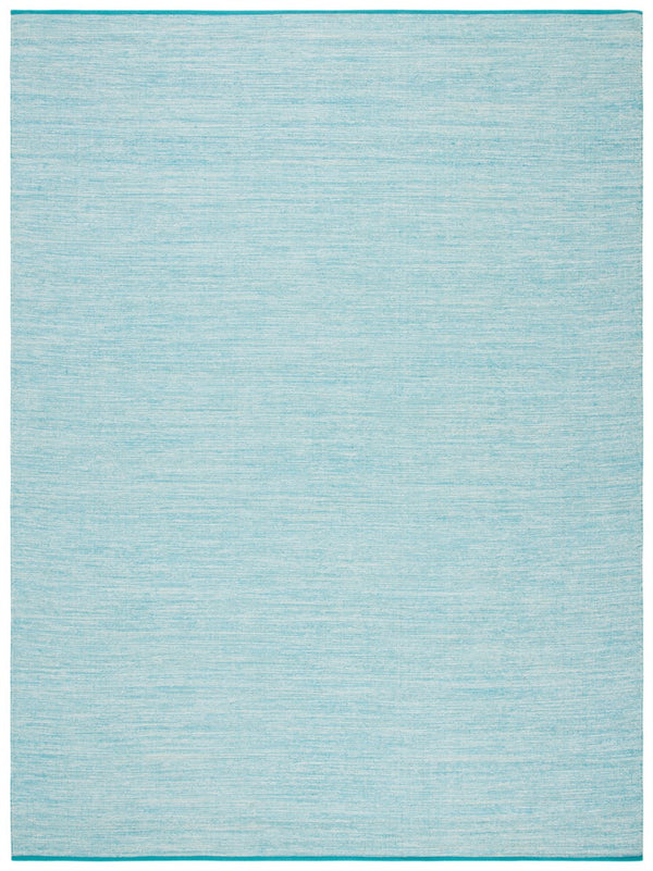 Montauk 250 Contemporary Flat Weave 100% Cotton Pile Rug Aqua / Blue