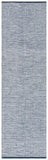 Montauk 250 Contemporary Flat Weave 100% Cotton Pile Rug Navy / Blue