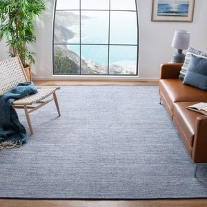 Montauk 250 Contemporary Flat Weave 100% Cotton Pile Rug Navy / Blue