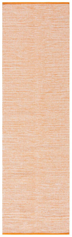 Montauk 250 Contemporary Flat Weave 100% Cotton Pile Rug Orange