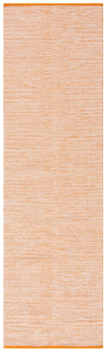 Montauk 250 Contemporary Flat Weave 100% Cotton Pile Rug Orange