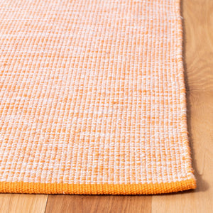 Montauk 250 Contemporary Flat Weave 100% Cotton Pile Rug Orange