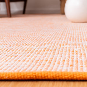Montauk 250 Contemporary Flat Weave 100% Cotton Pile Rug Orange