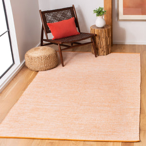 Montauk 250 Contemporary Flat Weave 100% Cotton Pile Rug Orange
