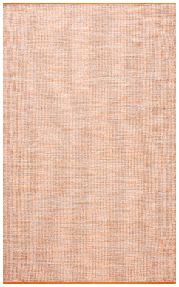 Montauk 250 Contemporary Flat Weave 100% Cotton Pile Rug Orange