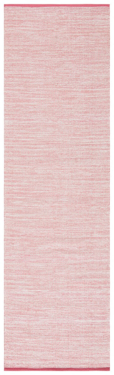 Montauk 250 Contemporary Flat Weave 100% Cotton Pile Rug Pink / Fuchsia