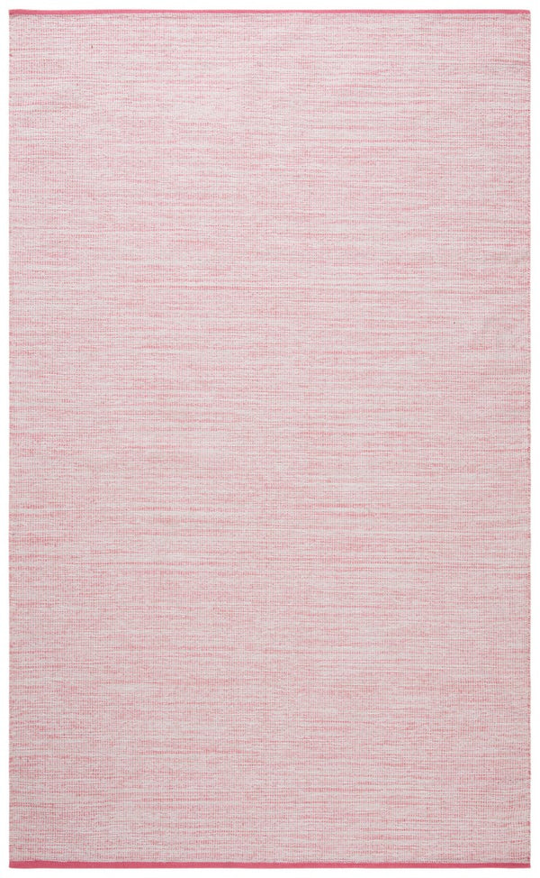 Montauk 250 Contemporary Flat Weave 100% Cotton Pile Rug Pink / Fuchsia