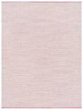 Montauk 250 Contemporary Flat Weave 100% Cotton Pile Rug Pink / Fuchsia
