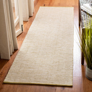 Montauk 250 Contemporary Flat Weave 100% Cotton Pile Rug Green Olive