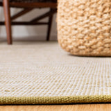 Montauk 250 Contemporary Flat Weave 100% Cotton Pile Rug Green Olive