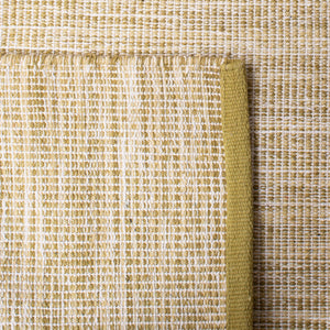 Montauk 250 Contemporary Flat Weave 100% Cotton Pile Rug Green Olive