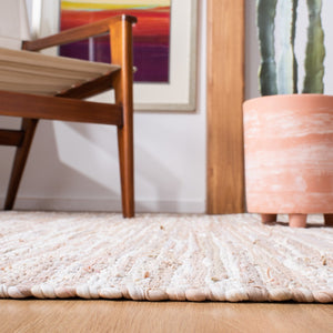 Montauk 251 Contemporary Flat Weave 100% Recycled Cotton Chindi Rug Beige