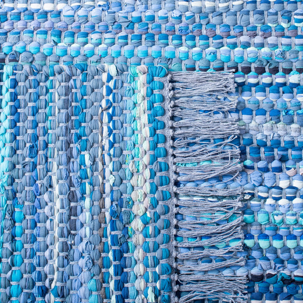 Montauk 251 Contemporary Flat Weave 100% Recycled Cotton Chindi Rug Blue