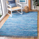 Montauk 251 Contemporary Flat Weave 100% Recycled Cotton Chindi Rug Blue