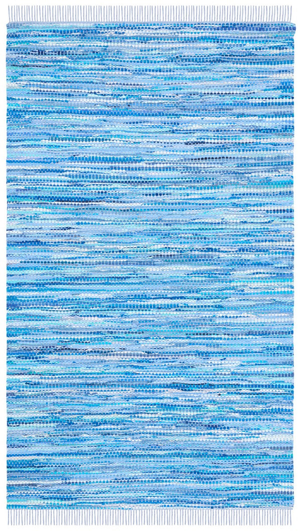 Montauk 251 Contemporary Flat Weave 100% Recycled Cotton Chindi Rug Blue