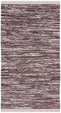 Montauk 251 Contemporary Flat Weave 100% Recycled Cotton Chindi Rug Brown / Ivory