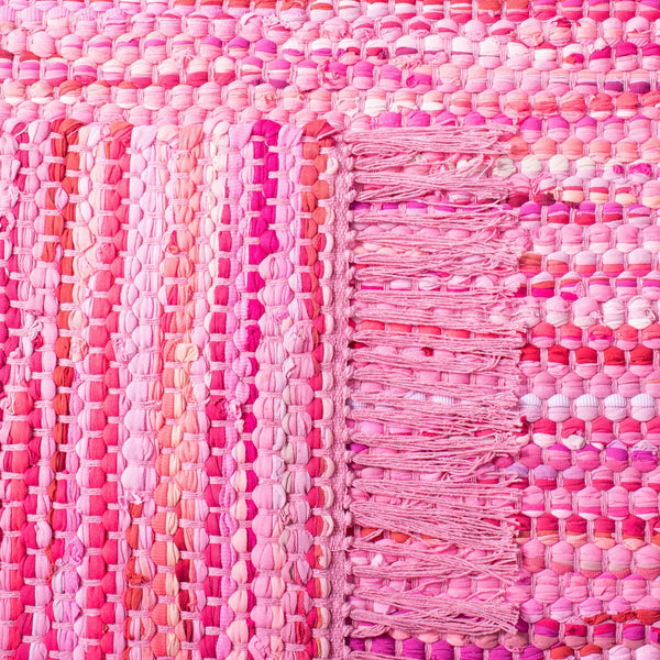 Montauk 251 Contemporary Flat Weave 100% Recycled Cotton Chindi Rug Pink