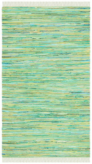Montauk 251 Contemporary Flat Weave 100% Recycled Cotton Chindi Rug Green