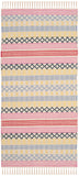 Montauk 393 Hand Woven Cotton Pile Rug in Yellow, Multi 2ft-3in x 8ft