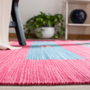 Montauk 551 Hand Weaved 100% Cotton Rug Red / Blue 100% COTTON MTK551Q-5