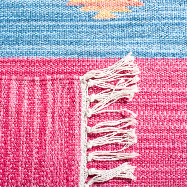 Montauk 551 Hand Weaved 100% Cotton Rug Red / Blue 100% COTTON MTK551Q-5